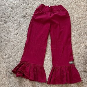 Matilda Jane Burgundy Ruffle Pants